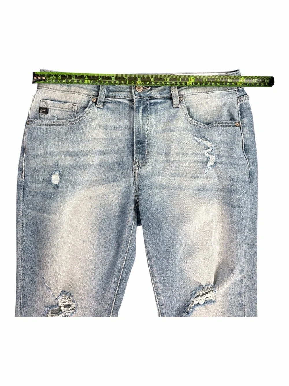 KanCan |Size 13/30 |Distressed |Light Wash Jeans |Frayed Hem - Picture 9 of 12